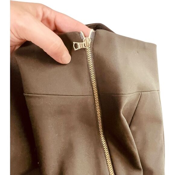 Express | Khaki Olive High-Waisted Pencil Skirt Career Workwear Size 12 | NWT - Picture 6 of 10